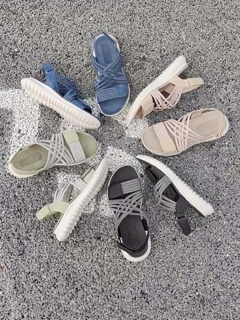 DOROTA | Sandały z Plecionym Paskiem i Regulowanym Zapięciem