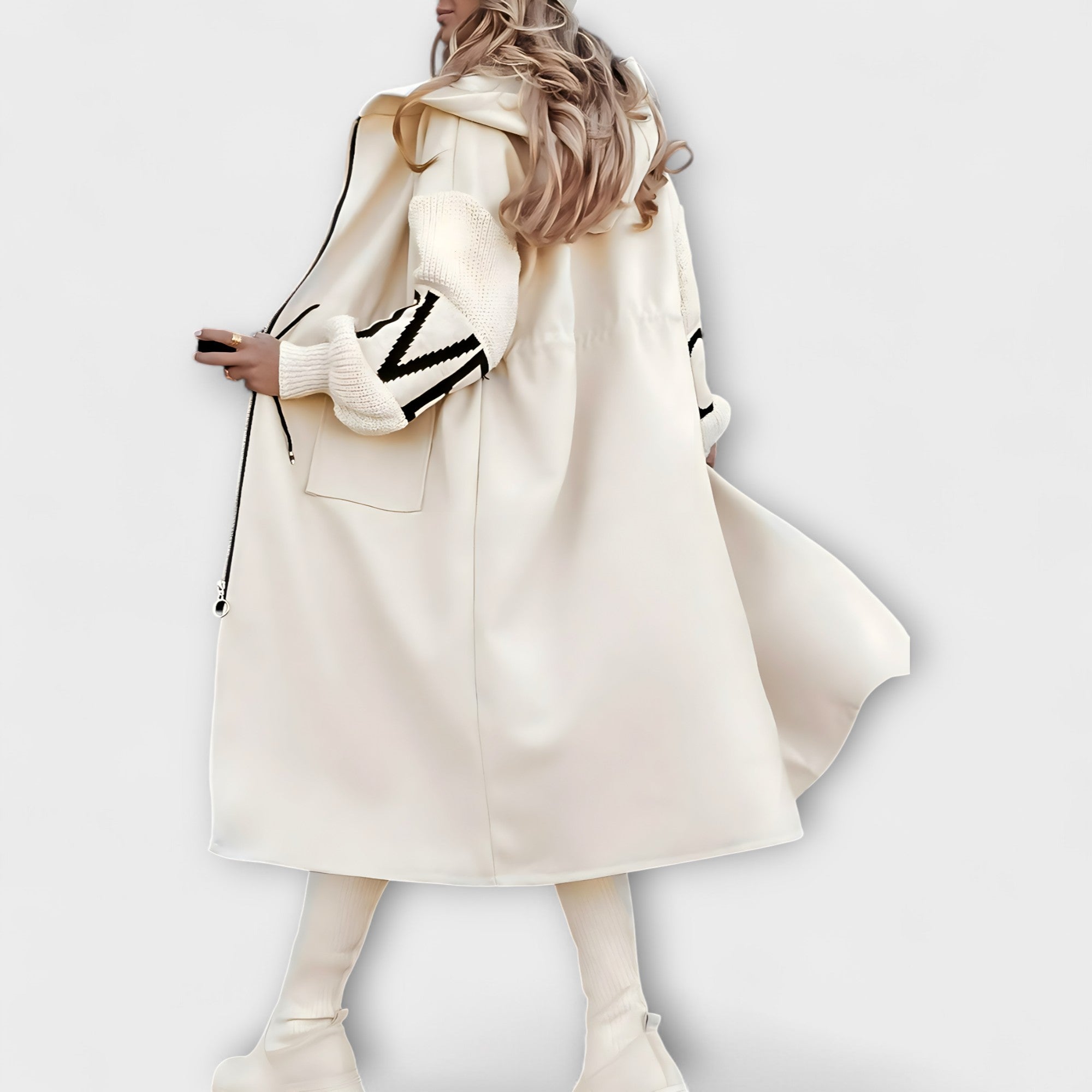 Elegancki Płaszcz z Kapturem